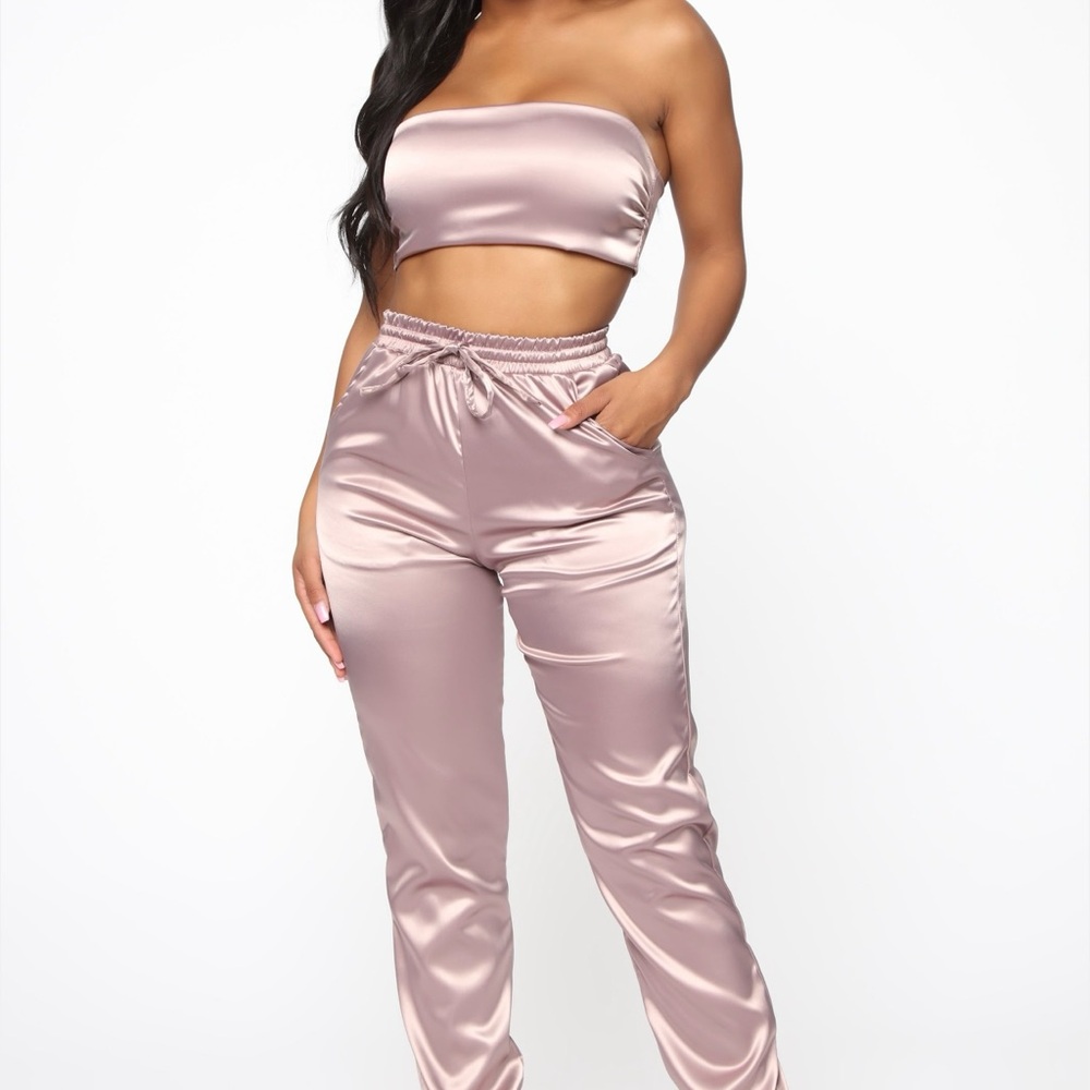Satin Pink Jumpsuit